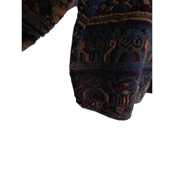 VTG Womens Sweater Sz 1X ? 2X ? Vtg 90s Aztec Fleece Pullover 52" Chest - Picture 7 of 12